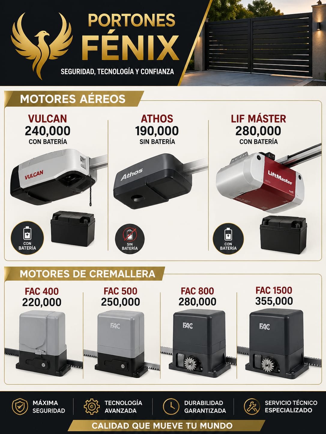 Oferta Motores y Portones Fenix 4